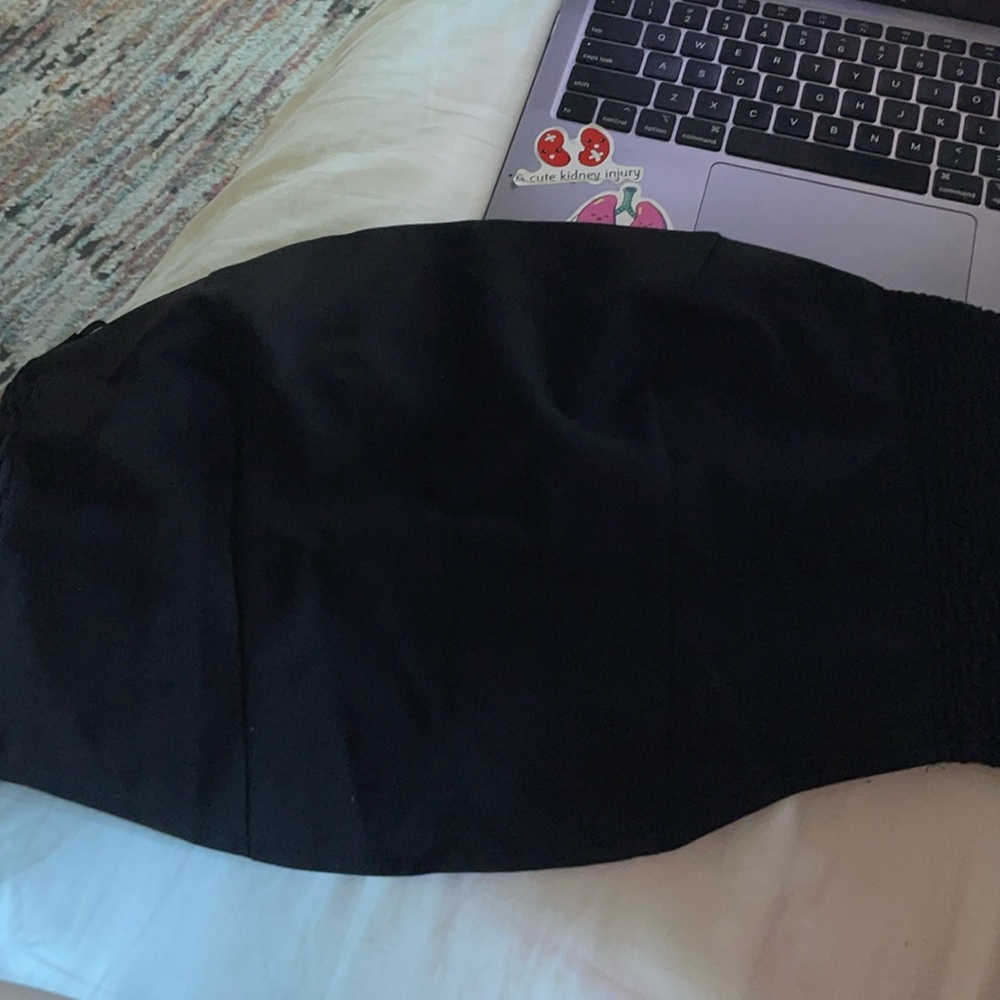 Black zip up corset top